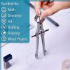 imageMr Pen Professional Compass with Lock and Free Life TIME Lead Replacement Compass for Geometry Spring Bow Compass Precision Compass Math Drafting Compass Compass Drawing Metal CompassSilver