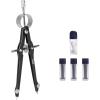 imageMr Pen Professional Compass with Lock and Free Life TIME Lead Replacement Compass for Geometry Spring Bow Compass Precision Compass Math Drafting Compass Compass Drawing Metal CompassBlack