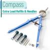 imageMr Pen Professional Compass with Lock and Free Life TIME Lead Replacement Compass for Geometry Spring Bow Compass Precision Compass Math Drafting Compass Compass Drawing Metal CompassLight Blue