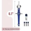 imageMr Pen Professional Compass with Lock and Free Life TIME Lead Replacement Compass for Geometry Spring Bow Compass Precision Compass Math Drafting Compass Compass Drawing Metal CompassBlue