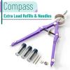 imageMr Pen Professional Compass with Lock and Free Life TIME Lead Replacement Compass for Geometry Spring Bow Compass Precision Compass Math Drafting Compass Compass Drawing Metal CompassPurple