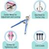 imageMr Pen Professional Compass with Lock and Free Life TIME Lead Replacement Compass for Geometry Spring Bow Compass Precision Compass Math Drafting Compass Compass Drawing Metal CompassLight Blue