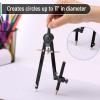 imageMr Pen Compass for Geometry Black Compass with Pencil Drawing Compass Drawing Tool Math Compass Drafting Tools Drawing Tools Geometry Compass Circle Drawing Tool Geometry SetBlack