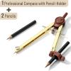 imageMr Pen Compass for Geometry Black Compass with Pencil Drawing Compass Drawing Tool Math Compass Drafting Tools Drawing Tools Geometry Compass Circle Drawing Tool Geometry SetGold