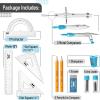 imageMr Pen Geometry Set 13 pcs Compass for Geometry Protractor Set Geometry Kit Set with Shatterproof Storage Box Geometry Kit Drawing Tools Drafting Set Drafting Tools ampamp Drafting Kits PinkBlue