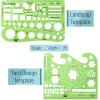 imageMr Pen Landscape Templates 2pcs Green Architectural Templates Drafting Tools Landscaping Tools Landscape Design Template Drafting Ruler Shapes Stencils for Drawing Stencils Landscape ToolsGreen