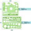imageMr Pen Landscape Templates 2pcs Green Architectural Templates Drafting Tools Landscaping Tools Landscape Design Template Drafting Ruler Shapes Stencils for Drawing Stencils Landscape ToolsGreen