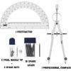 imageMr Pen Metal Protractor and Metal Compass Set Compass for Geometry Geometry Set Compasses Protractor and Compass Protractor for Geometry Drawing Compass Math Compass Math CompassA Plastic Protractor
