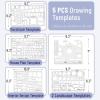 imageMr Pen Professional Geometry Set 17 Pcs Architect Compass and Protractor Set Interior Design Drafting Tools Scale Ruler Drawing Stencils Metal Ruler
