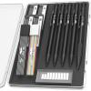 imageMr Pen Metal Mechanical Pencil Set with Lead and Eraser Refills 5 Sizes Black 03 05 07 09 2mm Drawing Mechanical Pencils Mechanical Pencil Metal Drawing Pencils Mechanical