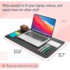 imageMr Pen Faux Leather Desk Pad 236quot x 137quot Black DualSided WaterResistant NonSlip