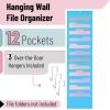 imageMr Pen Hanging Wall File Organizer 12 Pocket Blue 3 Overdoor Hangers Included Over The Door File Organizer Hanging Folder Organizer Hanging File Organizer for Wall Folder OrganizerBlue