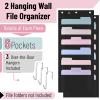 imageMr Pen Hanging Wall File Organizer 12 Pocket Blue 3 Overdoor Hangers Included Over The Door File Organizer Hanging Folder Organizer Hanging File Organizer for Wall Folder OrganizerBlack