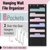 imageMr Pen Hanging Wall File Organizer 12 Pocket Blue 3 Overdoor Hangers Included Over The Door File Organizer Hanging Folder Organizer Hanging File Organizer for Wall Folder OrganizerBlack