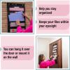imageMr Pen Hanging Wall File Organizer 12 Pocket Blue 3 Overdoor Hangers Included Over The Door File Organizer Hanging Folder Organizer Hanging File Organizer for Wall Folder OrganizerBlack