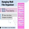 imageMr Pen Hanging Wall File Organizer 12 Pocket Blue 3 Overdoor Hangers Included Over The Door File Organizer Hanging Folder Organizer Hanging File Organizer for Wall Folder OrganizerPink