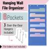 imageMr Pen Hanging Wall File Organizer 12 Pocket Blue 3 Overdoor Hangers Included Over The Door File Organizer Hanging Folder Organizer Hanging File Organizer for Wall Folder OrganizerBlue