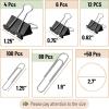 imageMr Pen Paper Clips and Binder Clips 272 PCS Assorted Colors Medium Small and Mini Binder Clips Paper Clips Jumbo Jumbo and Small Paper Clips Rubber Bands Assorted Binder ClipsBlack  Silver  Beige