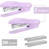imageMr Pen Staplers for Desk 2 Pack with 200 Staples 20 Sheet Capacity Purple Office Stapler Desk Stapler Stapler with Staples Stapler for Classroom Staples for Desk StaplePurple