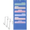imageMr Pen Hanging Wall File Organizer 12 Pocket Blue 3 Overdoor Hangers Included Over The Door File Organizer Hanging Folder Organizer Hanging File Organizer for Wall Folder OrganizerBlue