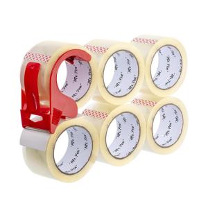 imageMr Pen Packing Tapes 2quot Wide 60 Yard 6 Pack with 1 Dispenser Gun 25 mil Heavy Duty Packing Tape with Dispenser Packaging Tape Clear Packing Tape Gun for Packing Boxes Moving Tape