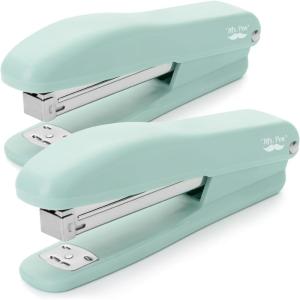 imageMr Pen Staplers for Desk 2 Pack with 200 Staples 20 Sheet Capacity Purple Office Stapler Desk Stapler Stapler with Staples Stapler for Classroom Staples for Desk StapleGreen