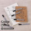 imageMr Pen  12 Pack Aesthetic Black Fine Tip Permanent Markers