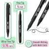 imageMr Pen  Dual Tip Permanent Markers 12 Pack Black Fine ampamp Ultra Fine PointBlack