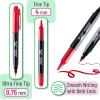 imageMr Pen  Dual Tip Permanent Markers 12 Pack Black Fine ampamp Ultra Fine PointVibrant