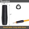 imageMr Pen 12 Pack Colorful Pencil Grips Pencil Holder for Kids Pencil Grippers for Kids Rubber Pen Grips for Adults with ArthritisBlack