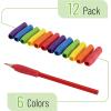 imageMr Pen 12 Pack Colorful Pencil Grips Pencil Holder for Kids Pencil Grippers for Kids Rubber Pen Grips for Adults with ArthritisBright Colors