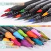 imageMr Pen Dual Tip Brush Pens  12 pcs Vibrant Colors Brush ampamp Fine Tip Adult Art Markers
