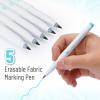 imageMr Pen Fabric Markers for Sewing 5 Pack Blue Erasable Water Soluble Fabric Marker Fabric Pens for Sewing Erasable Washable Fabric Marker Water Soluble Pen Fabric Marking Pens for Sewing