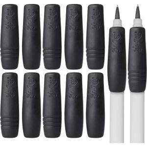 imageMr Pen 12 Pack Colorful Pencil Grips Pencil Holder for Kids Pencil Grippers for Kids Rubber Pen Grips for Adults with ArthritisBlack