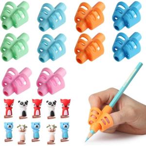 imageMr Pen Pencil Grips for Kids Handwriting 20 PCS 10 Finger Grips10 Clips Pencil Grips Pencil Grips for Kids Pencil Holder For Kids Pencil Grippers Finger Grips For Pencils Pen Grip