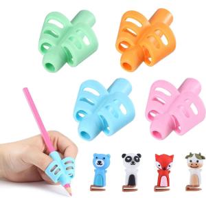 imageMr Pen Pencil Grips for Kids Handwriting 4 Pack with 4 Clips Pencil Grips Pencil Grips for Handwriting Pencil Grippers for Kids Pencil Holder for Kids Pen Grip Kids Pencil Grips