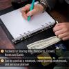 imageMr Pen Leather Planner Binders Composition Notebook Cover Refillable Wallet Binder 6 Ring A5 PurpleBlack