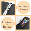 imageMr Pen Leather Planner Binders Composition Notebook Cover Refillable Wallet Binder 6 Ring A5 PurpleBlack