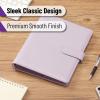 imageMr Pen Leather Planner Binders Composition Notebook Cover Refillable Wallet Binder 6 Ring A5 PurplePurple