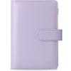 imageMr Pen Leather Planner Binders Composition Notebook Cover Refillable Wallet Binder 6 Ring A5 PurplePurple