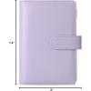 imageMr Pen Leather Planner Binders Composition Notebook Cover Refillable Wallet Binder 6 Ring A5 PurplePurple