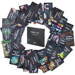 imageMr Pen 60 pcs Positive Affirmations Cards Motivational Cards with Unique Quotes Inspirational Quote Cards Inspirational Note Cards Kindness NotesBlack Theme