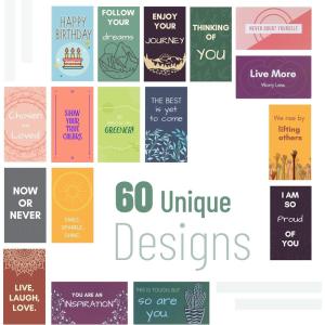 imageMr Pen 60 pcs Positive Affirmations Cards Motivational Cards with Unique Quotes Inspirational Quote Cards Inspirational Note Cards Kindness NotesColorful Theme