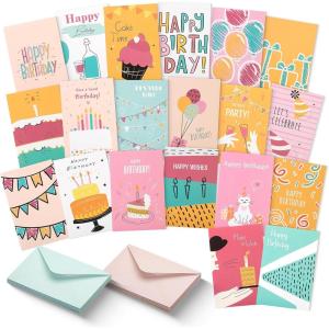 imageMr Pen Assorted Greeting Cards with Envelopes 20 Pack  4 x 6 Inches Birthday and Greeting Card Pack Box of CardsMarigold