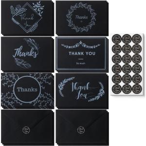 imageMr Pen Thank You Cards with Envelopes Brown Kraft Paper 18 Pack 4 x 6 Blank Inside 6 Designs Thank You Cards Thank You Notes Thank You Cards BulkThank You Note CardsBlack