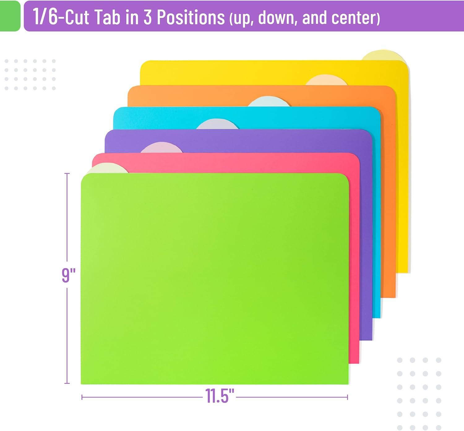 imageMr Pen File Folders 6 Pack Vibrant Colors 16Cut Tab File Folders Letter Size Colored File Folders Office File Folder Colored Folders Office Supplies File Folders File Folders with Tabs