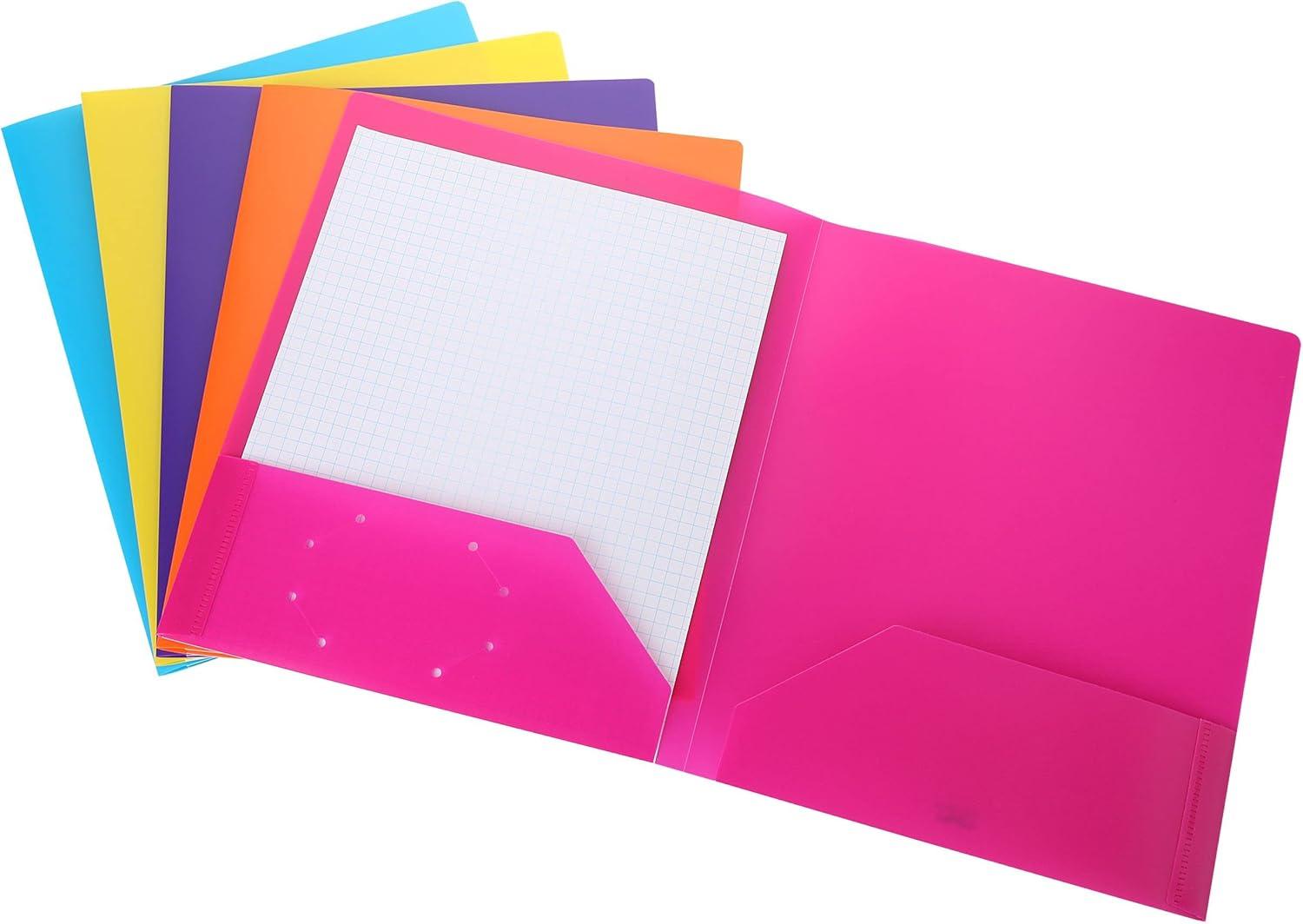 imageMr Pen Plastic Folders with Pockets 5 pcs Assorted Colors 2 Pocket Folder Plastic 2 Pocket Folders for School Folders Two Pocket Folder 2 Pocket Plastic Folders Plastic Pocket FolderBright Colors