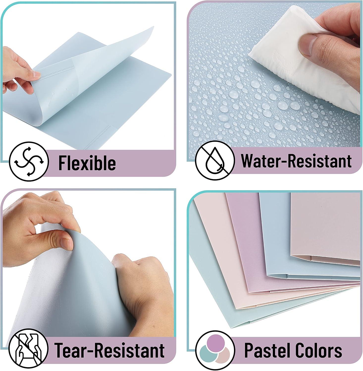 imageMr Pen Plastic Folders with Pockets 5 pcs Assorted Colors 2 Pocket Folder Plastic 2 Pocket Folders for School Folders Two Pocket Folder 2 Pocket Plastic Folders Plastic Pocket FolderPastel Colors