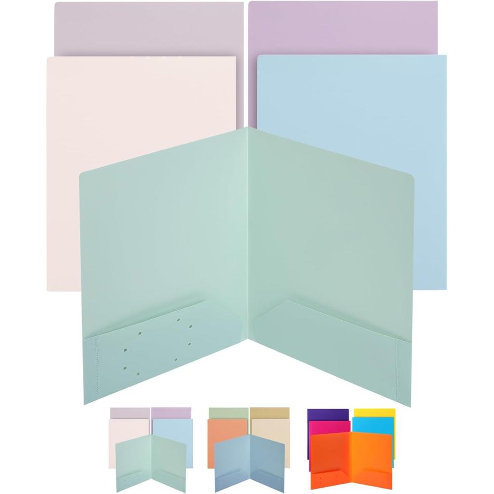 imageMr Pen Plastic Folders with Pockets 5 pcs Assorted Colors 2 Pocket Folder Plastic 2 Pocket Folders for School Folders Two Pocket Folder 2 Pocket Plastic Folders Plastic Pocket FolderPastel Colors