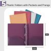 imageMr Pen Plastic Folders with Pockets and Prong 5 Pack Assorted Colors Pocket Folders Folders with Prongs File Folders with Fasteners 2 Pocket Folder Folder with Pockets Two Pocket Folder